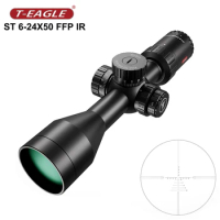 T-Eagle ST 6-24x50 FFP IR Tactical Caza Riflescope Spotting Scope for PCP Rifle Hunting Illumination Airgun Optical Sight