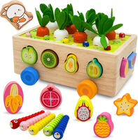 Montessori Wooden Shape Sorter for Baby Carrot Shape Sorting Toy for Toddlers 1-3 Montessori Shape P