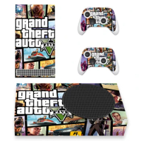 Grand Theft Auto GTA Skin Sticker Decal Cover for Xbox Series S Console and Controllers Xbox Series Slim XSS Skin Sticker Vinyl