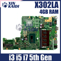 X302L Notebook Mainboard For ASUS X302LA X302LA-LJ X302LJ Laptop Motherboard W/I3-5005U I5-5200U I7-5500U 4GB-RAM