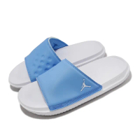 【NIKE 耐吉】拖鞋 Jordan Play Slide GS 大童鞋 女鞋 白 水藍 喬丹 泡棉 舒適(DN3596-401)