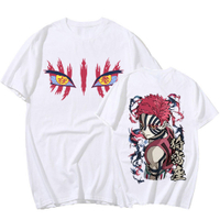 CODT-shirt anime Demon Slayer Akaza Eye Short-sleeved manga T-shirt Demon Slayer Korea