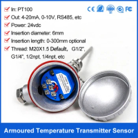 Industrial 4-20mA Temperature Sensor pt100 Temperature Transmitter