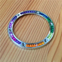 steel rainbow CVD synthetic gem watch bezel for HUB Hublot BigBand unico 45mm 411 automatic watch