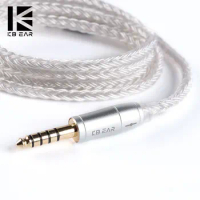 KBEAR 16 Core Upgraded Silver Plated Balanced Cable 2.5/3.5/4.4MM Wired Earphone MMCX/QDC/2PIN Connector For KZ KBEAR BL03 KS1