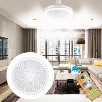 30W 2In1 Ceiling Fan With LED Lights E27 Lamp Socket With Remote Control AC85-265V For Living Room Bedroom Lighting