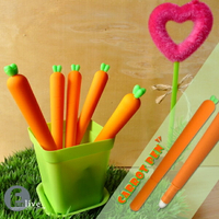 紅蘿蔔原子筆 胡蘿蔔筆 膠筆 水果蔬果造型原子筆 創意文具 蔬菜筆 簽名筆 文具 贈品禮品