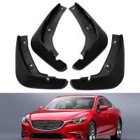 แผ่นปิดโคลนรถด้านหน้าและด้านหลังสำหรับ Mazda 6 GJ GL Atenza ปี 2013-2019 ชุด 4 ชิ้นของตัวป้องกันกระเ