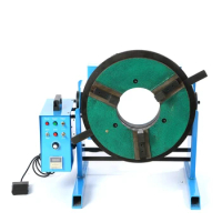 HD-100 Welding Positioner 100KG Rotary Welding Table With WP400 Chuck Center Holes 140mm 170mm