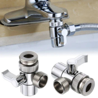 Plastic 3 Way Switch Faucet Adapter Kitchen Sink Splitter Diverter Valve Water Tap Connector for Toilet Bidet Shower Bathroom