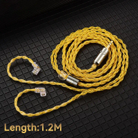 QKZ T1 kabel Earphone 8 Strand tema perak-menaik taraf wayar 3.5mm kabel fon kepala berwayar untuk Z