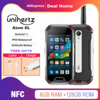 Unihertz Atom XL DMR Walkie-Talkie Rugged Mobile phone IP68 Waterproof 6GB 128GB Android 11 48 MP 4300mAh NFC 4G Cellphone