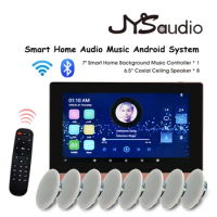 Smart Audio Set Sound Wall Amplifier WiFi Bluetooth Music Panel Android Amp Home Theater with 6.5 inch Stereo Ceiling Speaker