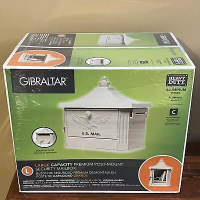 Gibraltar Hamilton Premium, Large, Locking, Aluminum, Post Mount Mailbox, White