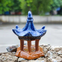 Easy Use Micro-landscape Accessories Natural Miniatures Figurines Rockery Bonsai Model Gazebo Small Ornament Ceramic Craft