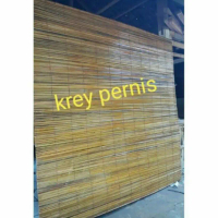 PREMIUM Tirai bambu krey kerai 2x2m + vernish + tali penggulung