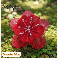 Bunga Giant Flower Bunga Hiasan Kain Organdi Model Bunga Unik Dekorasi Pelaminan diameter 20cm Diame