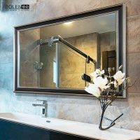 BOLEN豪華美式浴室鏡子 壁掛洗手間鏡子衛生間鏡子廁所半身鏡子