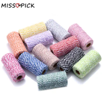 100M/Roll 1.5mm Colorful Cotton Cord Baker Twine Crafts Twine Macrame Cord String DIY Home Textile Gift Wrapping Wedding Decor