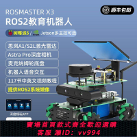 {公司貨 最低價}ROS2機器人麥克納姆輪自動駕駛無人小車激光雷達建圖導航 樹莓派5