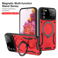 Magnetic Ring Case For Samsung Galaxy S20 FE Full Lens Protective Anti drop Shell for Samsun galaxy S 20 FE rotate holder Coque