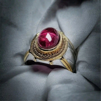 Aksesoris Cincin Pria Gendam Merah Siem