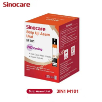 [ M101 ] Strip Sinocare Safe Accu Asam Urat Isi 25