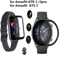 Soft Fiber Glass Protective Film Cover For Amazfit GTR 3 Pro / GTR 3 / GTS 3 Smart watch Screen Protector Shell Case Accessories