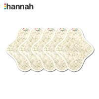 【韓國 hannahpad】日用小型五片組21cm × 5片_有機純棉布衛生棉_顏色隨機出貨
