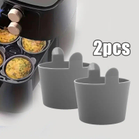 2pcs Air Fryer Silicone Pot 7.5Cm - Wadah Air Fryer Kecil Tahan Panas untuk Memanggang Kue | COD