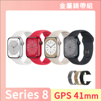 金屬錶帶組 Apple Apple Watch S8 GPS 41mm(鋁金屬錶殼搭配運動型錶帶)