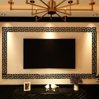 100pcs Mirror Waist Line Acrylic wall Stickers For Livingroom Cornice ceiling molding Home decor Mirror frame DIY Art decoration
