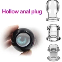 3 Style Dildo Anal Plug Hollow Tunnel Buttplug With Insert Anal Dilator Anus Vagina Tunnel Anchor Shower Enema Adult SM Sex Toys
