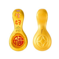 【金品坊】黃金彌月禮一生好命金湯匙單個 0.86錢±0.03(純金999.9、彌月禮、黃金湯匙、黃金擺件)