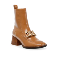 【steve madden】LOREEN 金飾短筒樂福跟靴(卡其色)