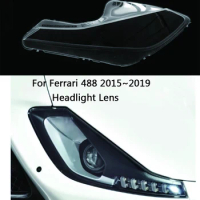 For Ferrari 488 2015 2016 2017 2018 2019 Car Headlight Shell Headlight cover Headlamp Lens Headlight Glass Auto Shell Cover