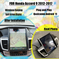 256GB Vertical Carplay Android 11 Car Radio Stereo Receiver For Honda Accord 9 2012 2013 2014 2015 2016 2017 GPS Audio Head Unit