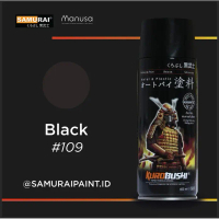 Samurai Paint Standard colurs #109 Black ( Isi 400 Ml & warna hitam ) solid colour Amplas Car