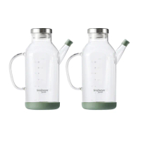 【CorelleBrands 康寧餐具】2入 Snapware 多功能耐熱玻璃壺750ML(附刻度/水壺/油壺/茶壺)