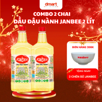 COMBO 2 CHAI Dầu Đậu Nành Janbee 2 Lít - Dầu Ăn Cao Cấp Nguyên Chất, Giàu Dinh Dưỡng, Không Choleste