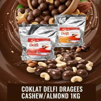 Coklat Delfi Almond/Cashew 1Kg chic choc 750g