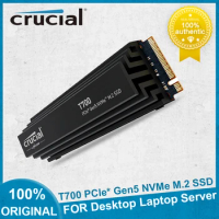 NEW Crucial T700 Internal SSD 1TB 2TB 4TB PCIe Gen 5.0 x4 NVMe 2.0 SSD with heatsink for Desktop Laptop Server Workstation