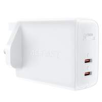 ACEFAST  A32 PD50W GaN 氮化鎵 (USB-C+USB-C) 快充雙端口充電器（英規） 白色