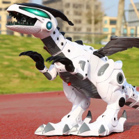 玩具模型 大號噴火恐龍玩具電動會走路下蛋霸王龍遙控仿真動物兒童玩具男孩-快速出貨