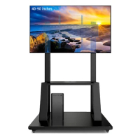 40-90 inch movable TV stand conference all-in-one machine floor mounted wheeled trolley with a load-bearing range of 200kg