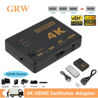 Grwibeou 4K 2K 3x1 HDMI Cable Splitter HD 1080P Video Switcher Adapter 3 Input 1 Output Port HDMI Hub for Xbox PS4 DVD HDTV PC