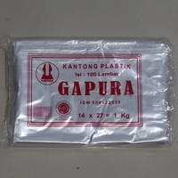 Plastik Bening PP Gapura Merah 1kg/14x27 isi 100pcs/Pack (HALAL)