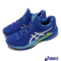 Asics 網球鞋 Court FF 3 Novak 男鞋 藍 綠 喬科維奇 襪套式 緩震 亞瑟士 1041A363400
