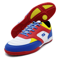 Ready to ship HARA Sports รองเท้าฟุตซอล รุ่น Smash รองเท้าฟุตซอล สีขาว-น้ำเงิน FS27