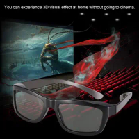 Polarized Black Frame 3D Game DVD Cinema Projector Home Theater 3D Glasses Dimensional Anaglyph Movie Glasses 3D Vision